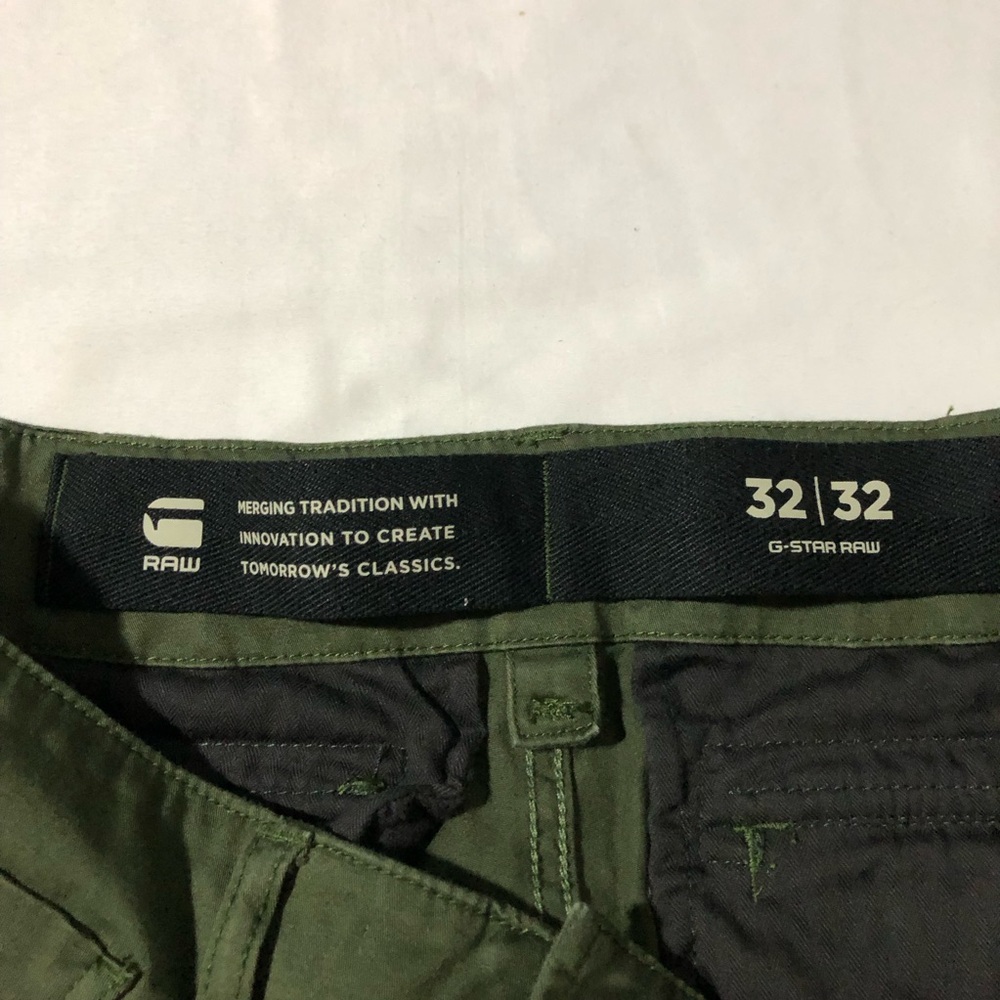 G star raw rovic zip 3d straight tapered army green mens cargo pants 32x32 - Picture 3 of 12